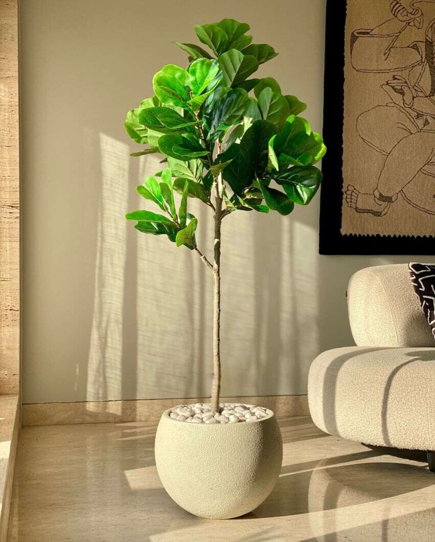 Artificial Fiddle Leaf Plant | 5 Feet | Pot not included