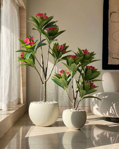 Artificial Frangipani Puce Plant | Pot not included