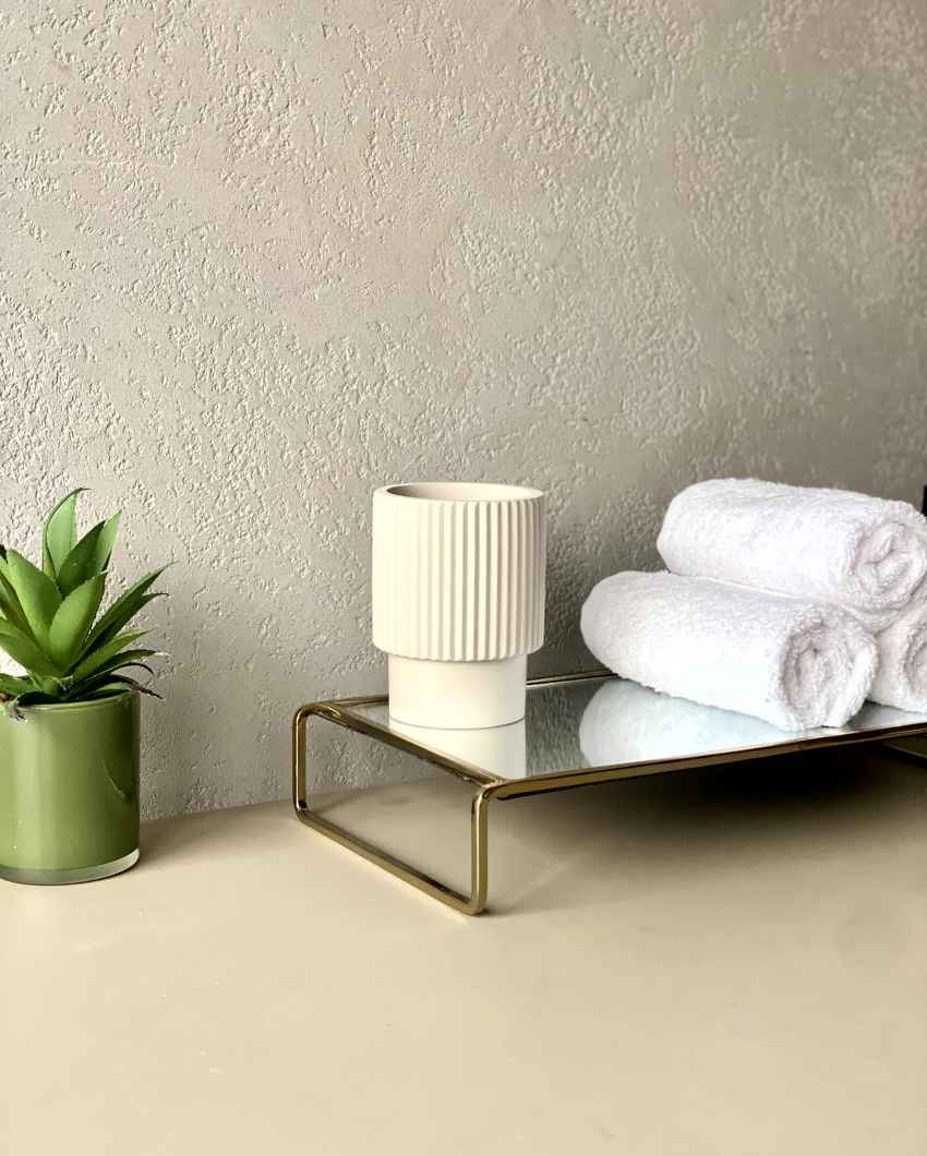 Elegant Braga Ivory Shade Bathroom Accessories | Pack of 2