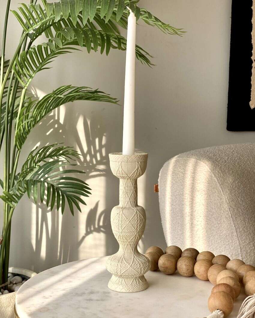 Baroque Polyresin Candle Stand