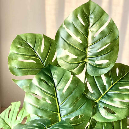 Artificial Green Shade Midas Monstera Plant Without Pot | 3 Feet