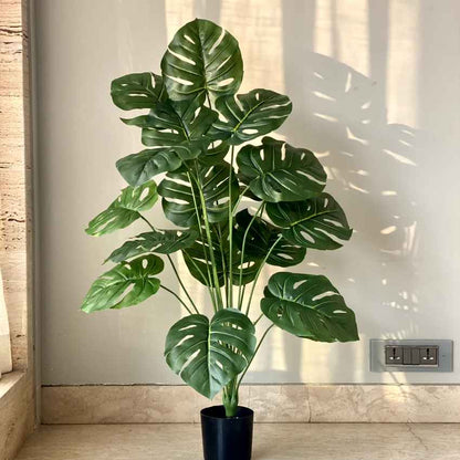 Artificial Green Shade Midas Monstera Plant Without Pot | 3 Feet