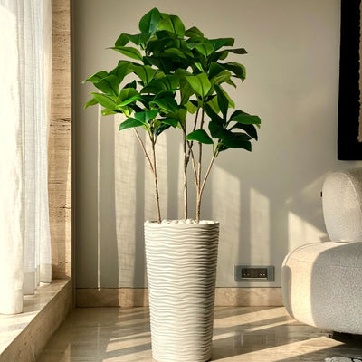 Artificial Green Shade Ethereal One Stem Without Pot | 4 Feet