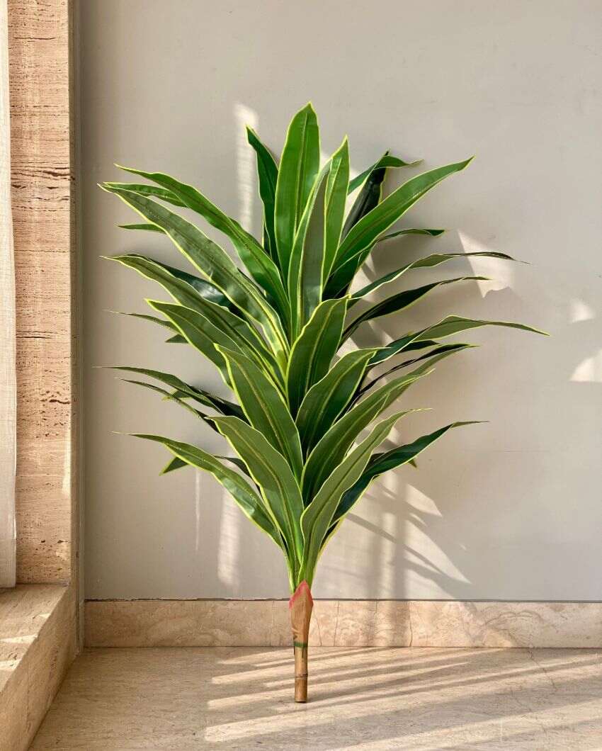 Artificial Variegated Dracaena Plant | Pot not included