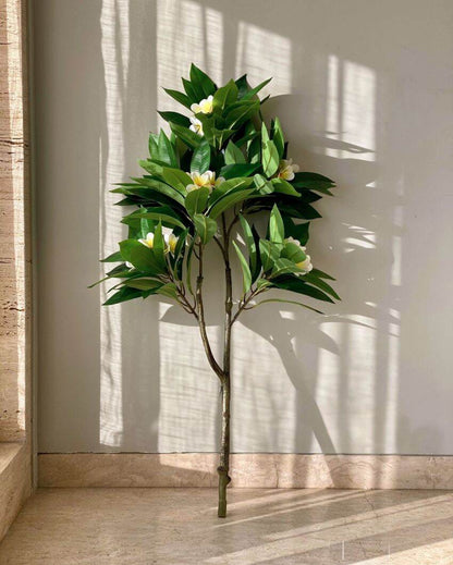 Artificial Frangipani Bloom Plant | 4 Feet | Pot not included