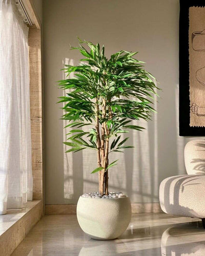 Artificial Silver Willow Plant | 5 Feet | Pot not included