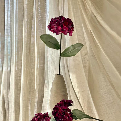 Beautiful Artificial Fuchsia Ombre Hydrangea Stem Without Vase | 3 Feet