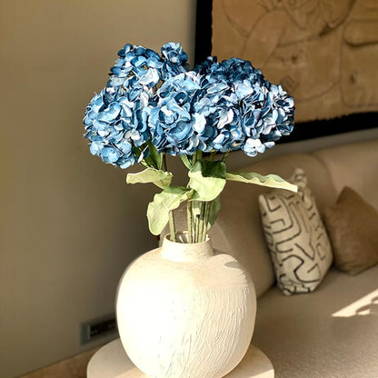 Beautiful Artificial Blue Ombre Hydrangea Stem Without Vase | 3 Feet