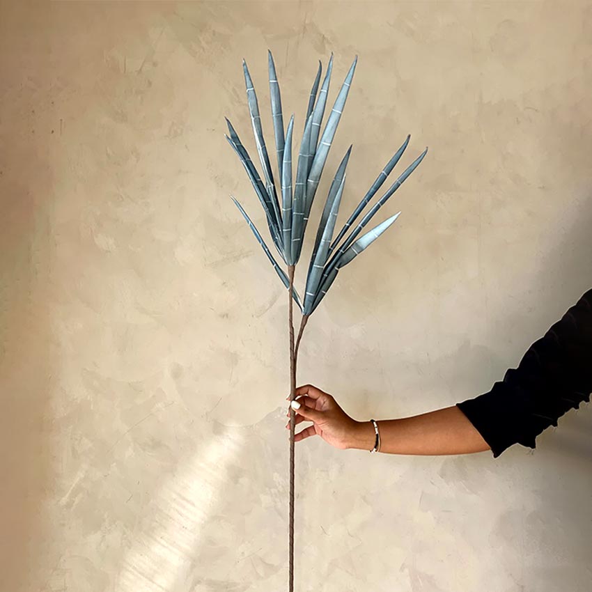 Serene Artificial Blue Ombre Bamboo Stalk Without Vase | 3.3 Feet