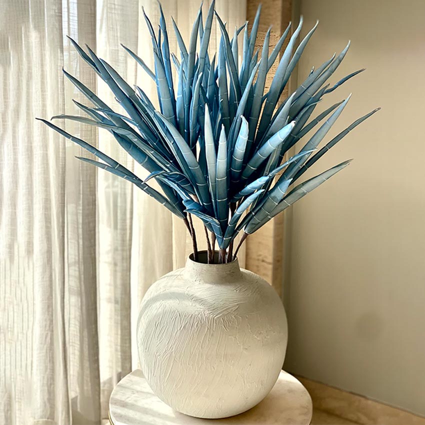 Serene Artificial Blue Ombre Bamboo Stalk Without Vase | 3.3 Feet