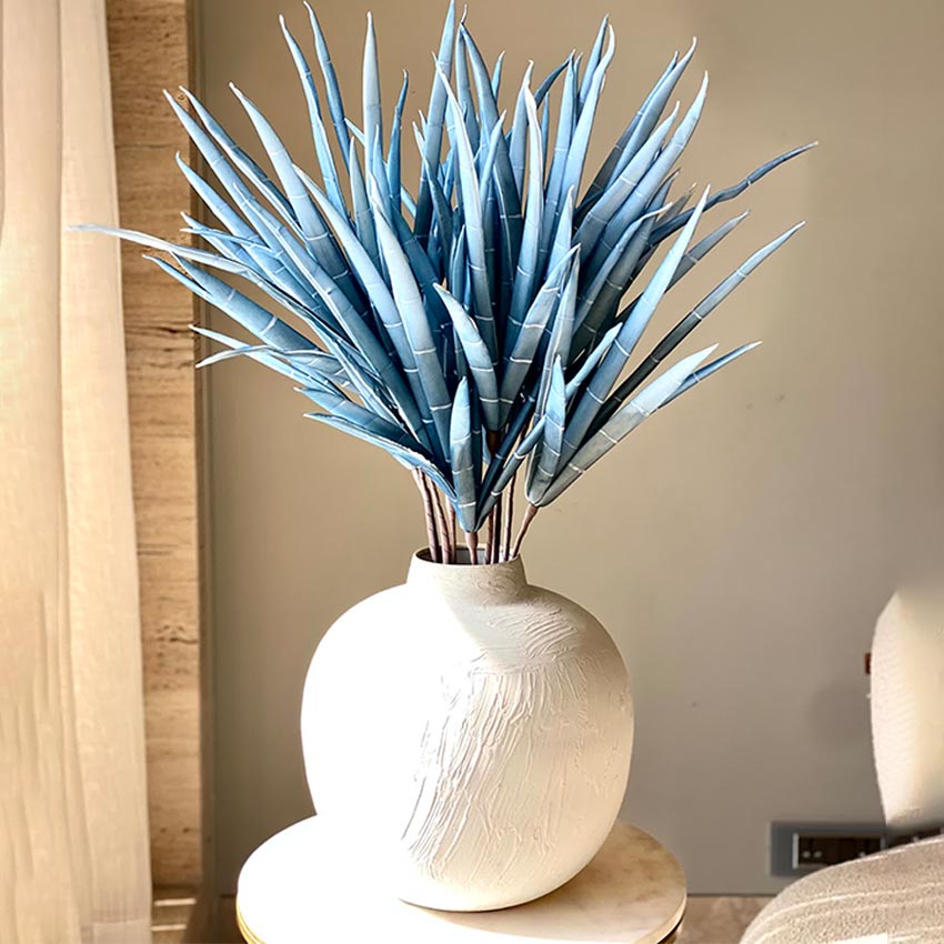 Serene Artificial Blue Ombre Bamboo Stalk Without Vase | 3.3 Feet