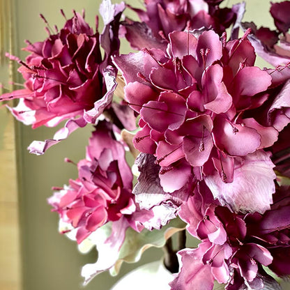 Vibrant Artificial Magenta Ombre Rose Bay Stem Without Vase | 3 Feet