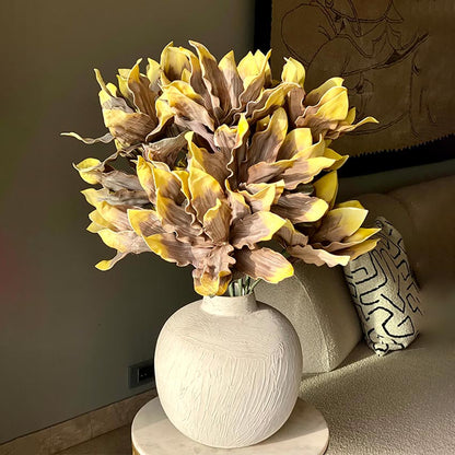 Warm Artificial Amber Ombre Magnolia Stem Without Vase | 3.3 Feet