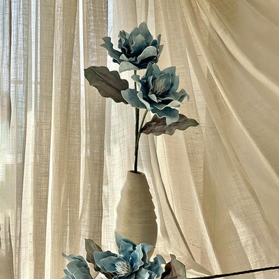Artistic Artificial Blue Ombre Dahlia Stem Without Vase | 3 Feet