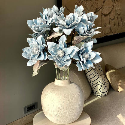 Artistic Artificial Blue Ombre Dahlia Stem Without Vase | 3 Feet