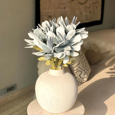 Serene Artificial Blue Lily Flower Stem Without Vase | 2.1 Feet