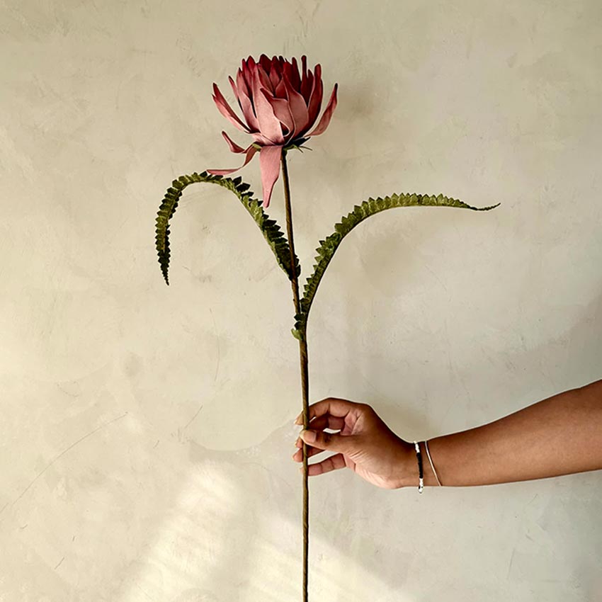 Beautiful Artificial Pink May Portea Stem Without Vase | 2.4 Feet