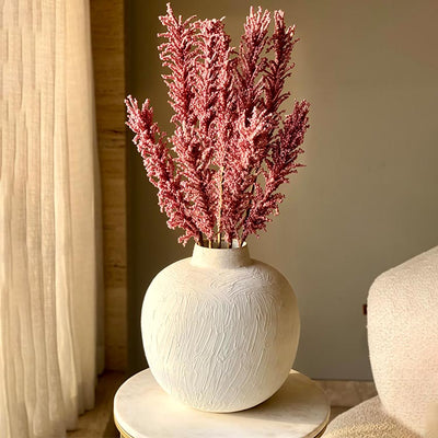 Graceful Artificial Pink Pampas Reed Stem Without Vase | 2.9 Feet