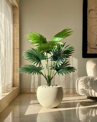 Artificial Fan Palm Plant | 4 Feet | Pot not included