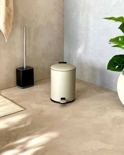 Stylish Trove Beige Matte Finished Compact Dustbin