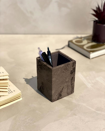 Stylish Matte Finished Pen Holder Stationery Organizer | 3 x 3 x 4 inches