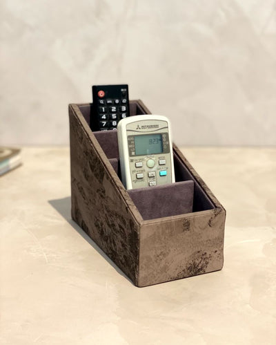 Organized Matte Coated Remote Holder 4 Slot Multi-Slot | 8 x 4 x 8 inches