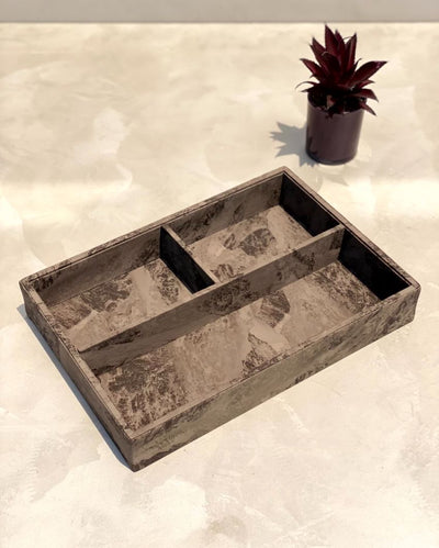 Streamlined Matte Finished Organizer Tray 3 Slots | 13 x 9 x 2 inches
