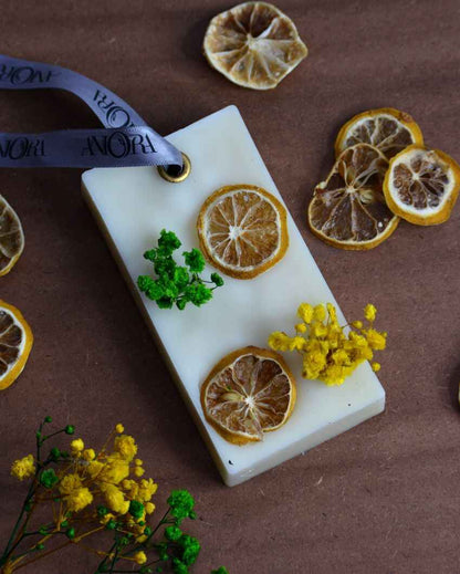 Fresh Lemon Scented Rectangle Wax Sachets | Set of 3 | 4 x 2 inches