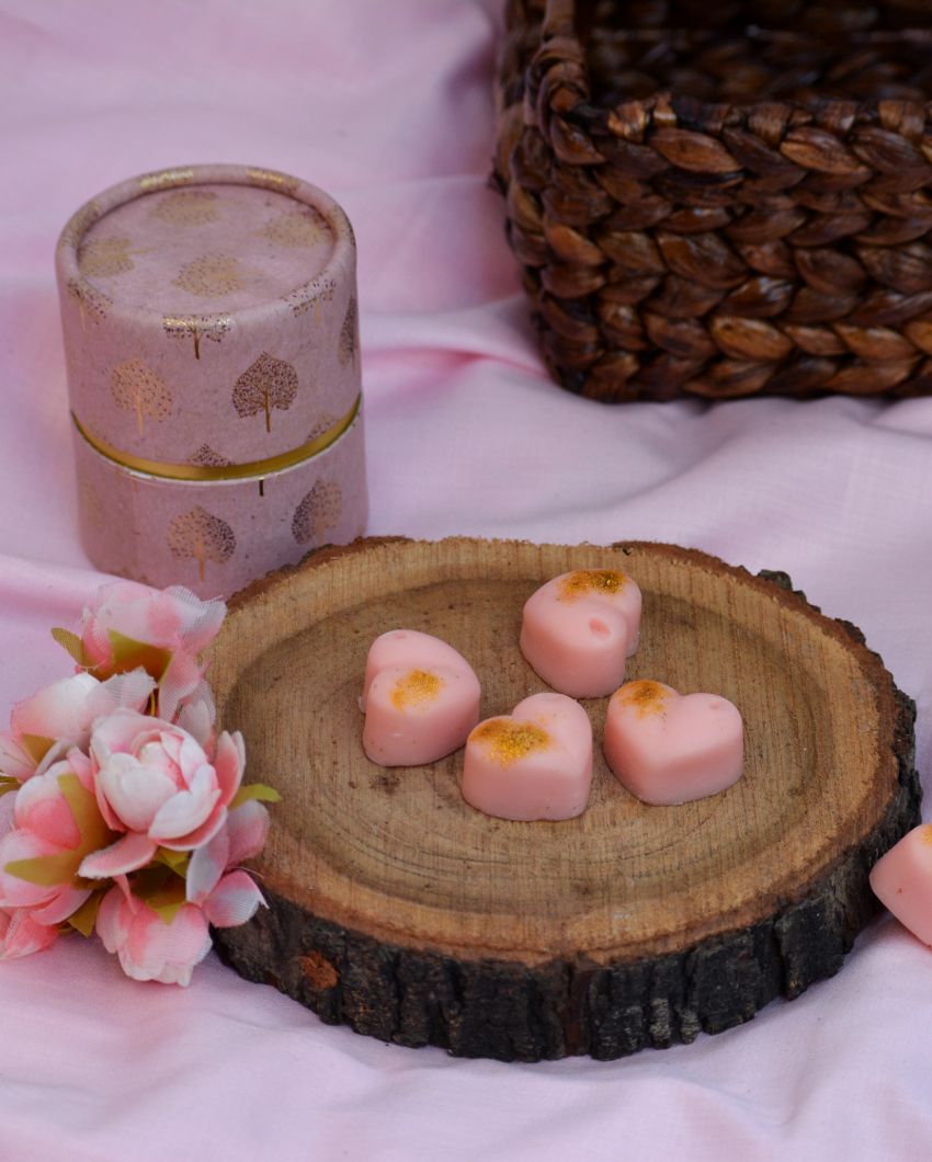 Rose Scented Heart-Shaped Wax Melts | Set of 20