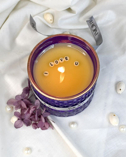 Lavender Scented Secret Message Crystal Jar Candle | 3 x 5 inches