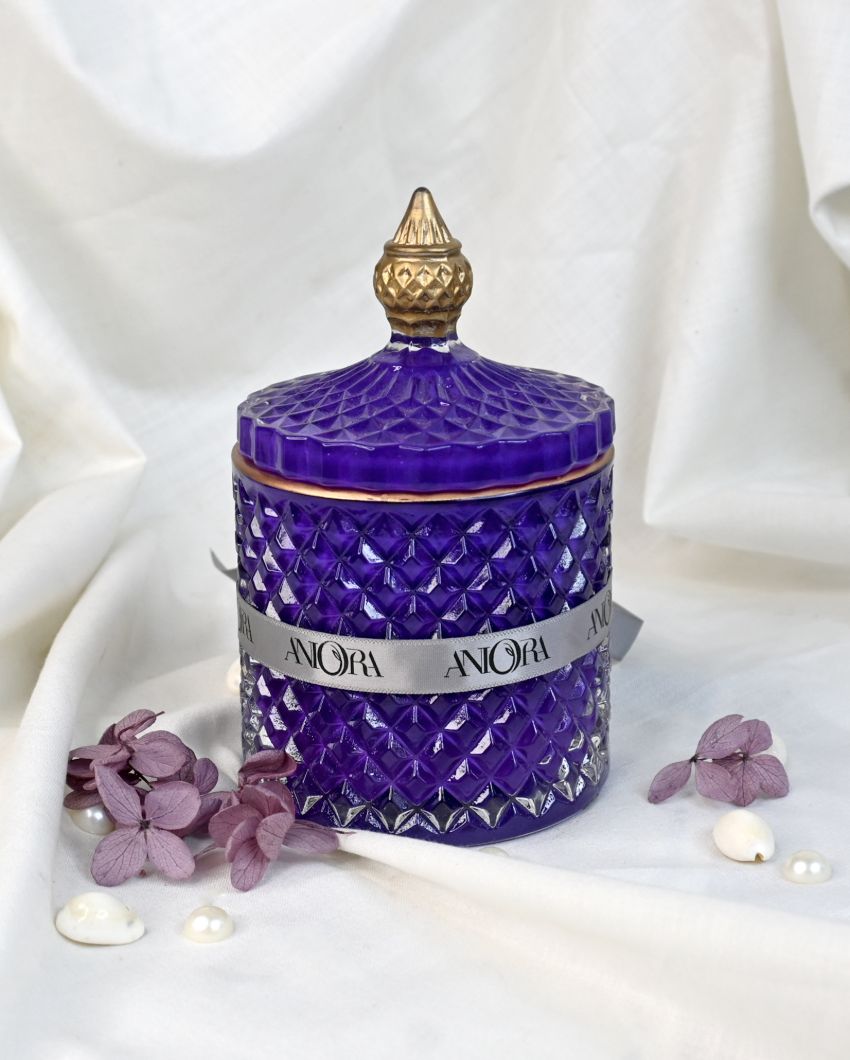 Lavender Scented Secret Message Crystal Jar Candle | 3 x 5 inches