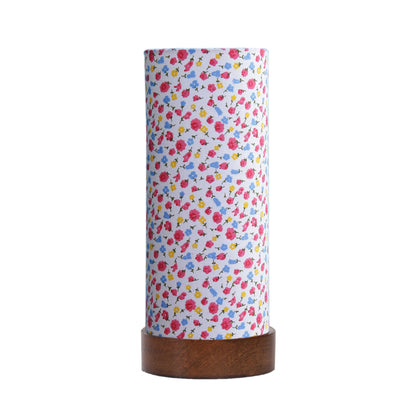 Stylish Multicolor Wood & Cotton Table Lamp with Shade Without Bulb | 5 x 11 inches