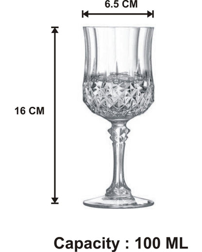 Premium Barware Item Pure Crystal Elegant Wine Glass  | 100ml