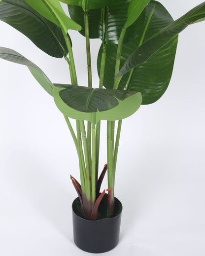 Artificial Bird Of Paradise Plastic Plants Banana With Black Pot