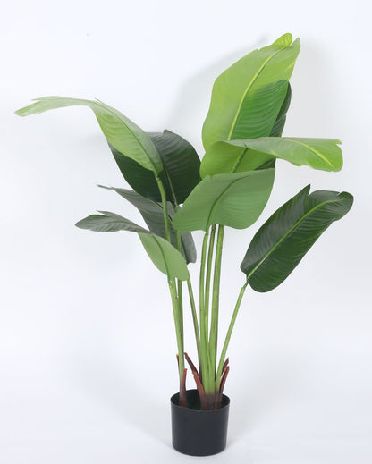 Artificial Bird Of Paradise Plastic Plants Banana With Black Pot