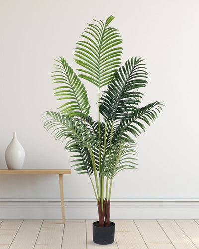 Palm Areca Real Touch Artificial Plant with Black Pot