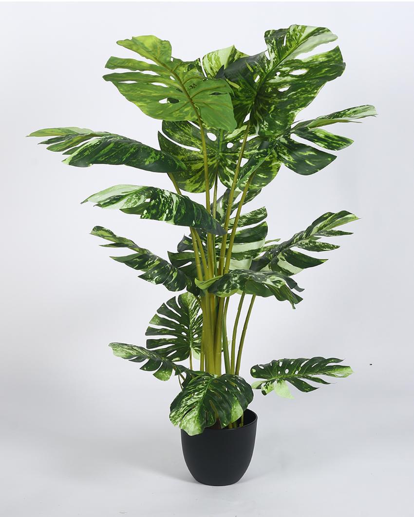 Monstera Real Touch Artificial Plant with Black Pot | 4 ft