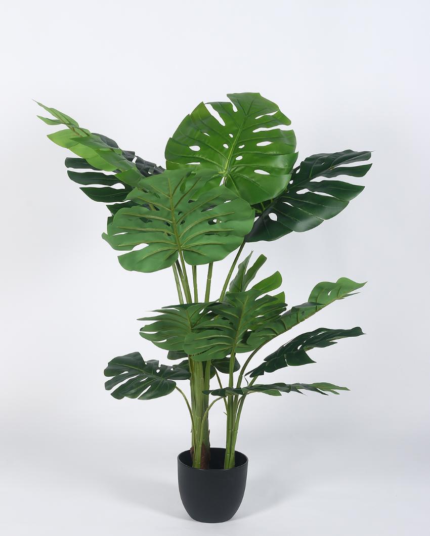 Monstera Real Touch Artificial Plant with Black Pot | 4 ft