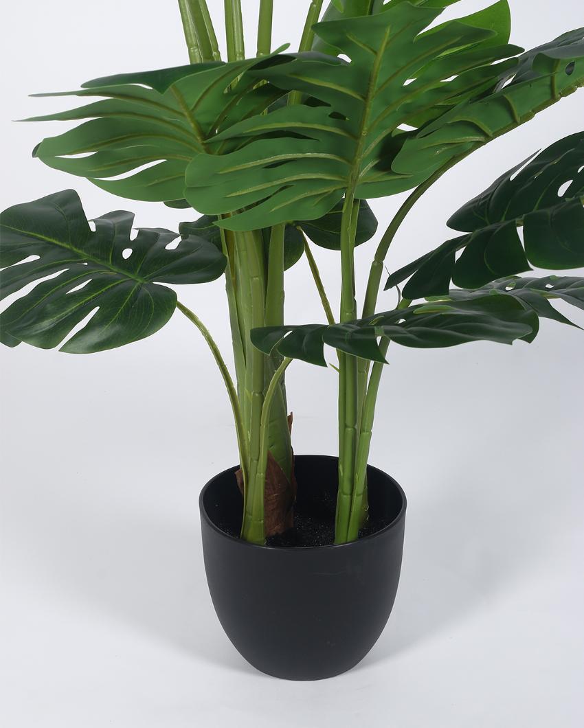 Monstera Real Touch Artificial Plant with Black Pot | 4 ft