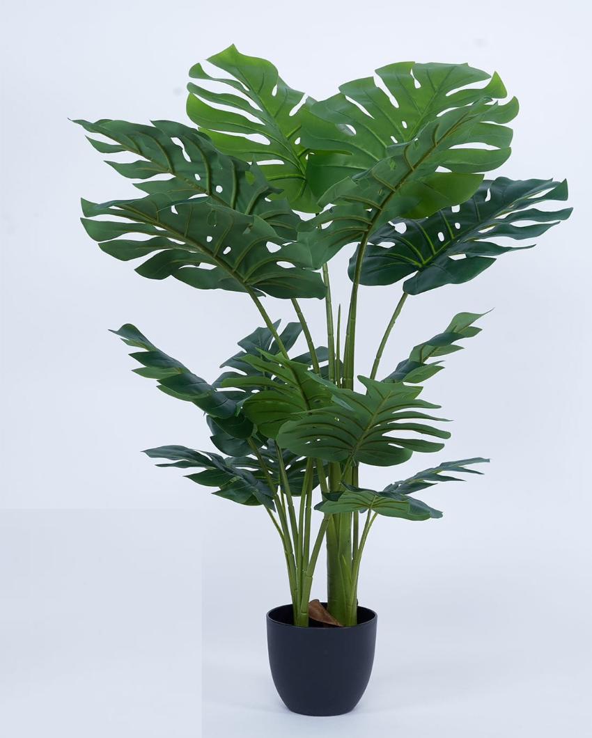 Monstera Real Touch Artificial Plant with Black Pot | 4 ft