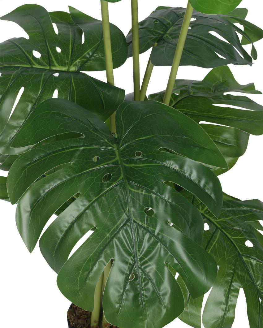 Monstera Artificial Plant with Black Pot | 4 ft