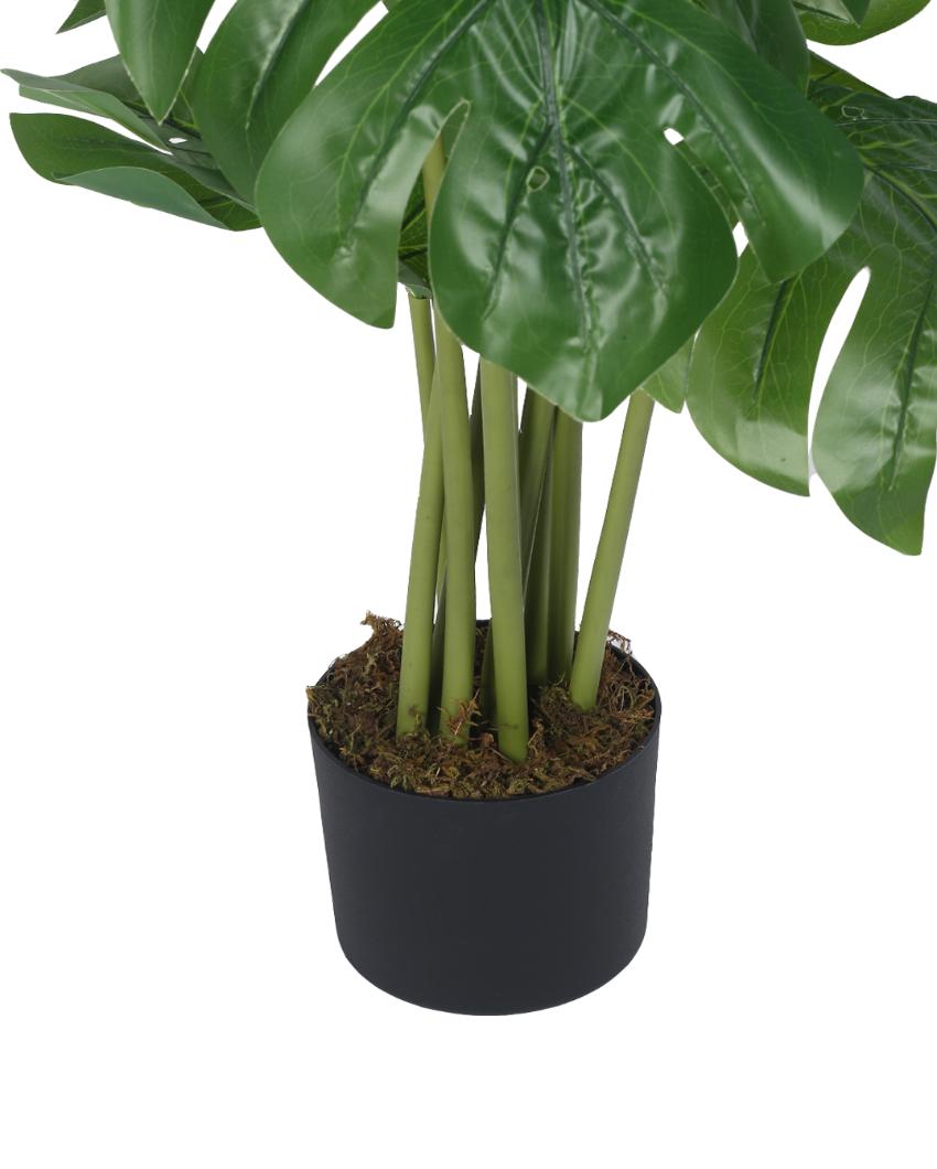 Monstera Artificial Plant with Black Pot | 4 ft