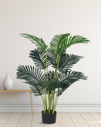 Areca Artificial Plant with Black Pot | 4 ft