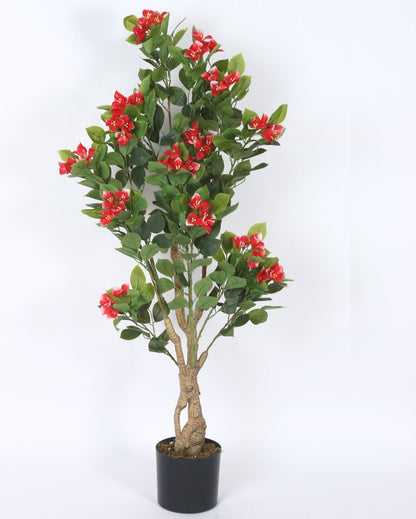 Artificial Real Touch Plastic Bougainvillea Plants With Black Pot