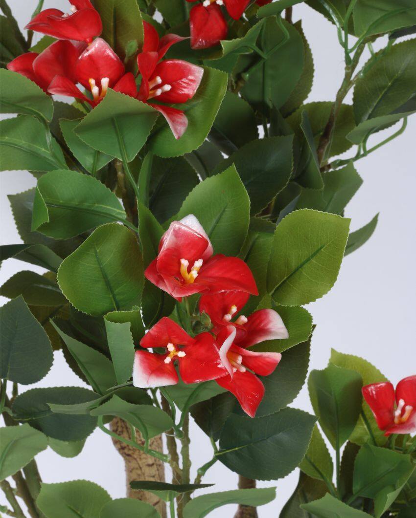 Artificial Real Touch Plastic Bougainvillea Plants With Black Pot