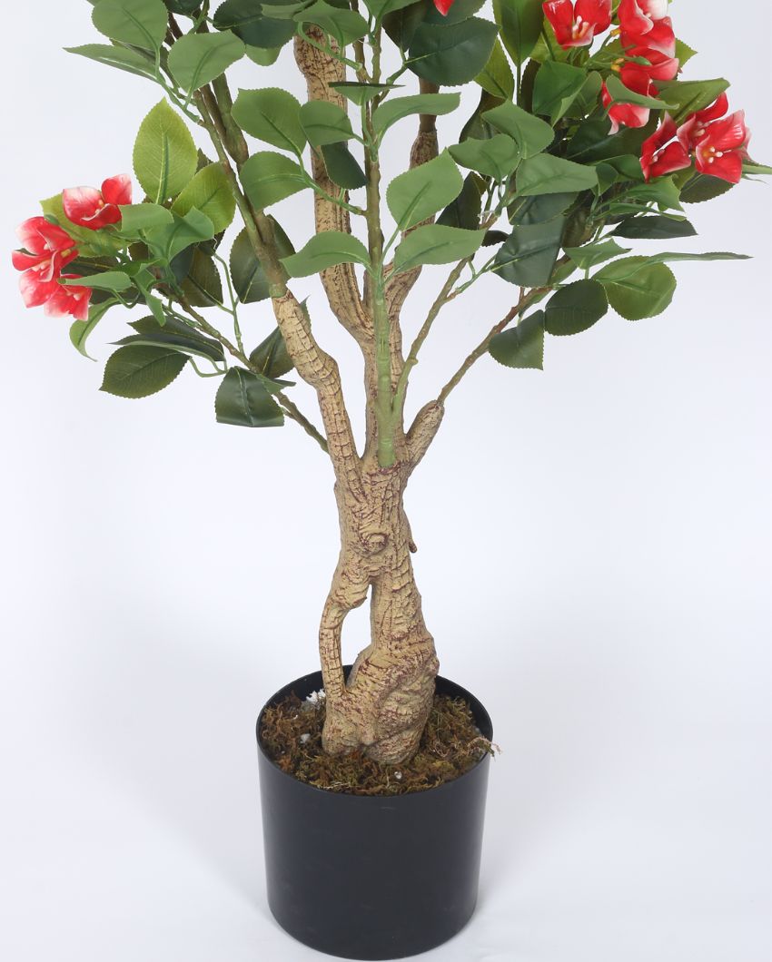 Artificial Real Touch Plastic Bougainvillea Plants With Black Pot