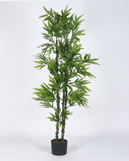 Bamboo Real Touch Artificial Plant with Black Pot | 5 ft