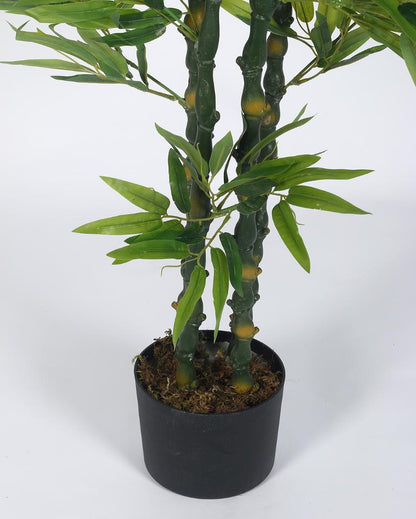 Bamboo Real Touch Artificial Plant with Black Pot | 5 ft