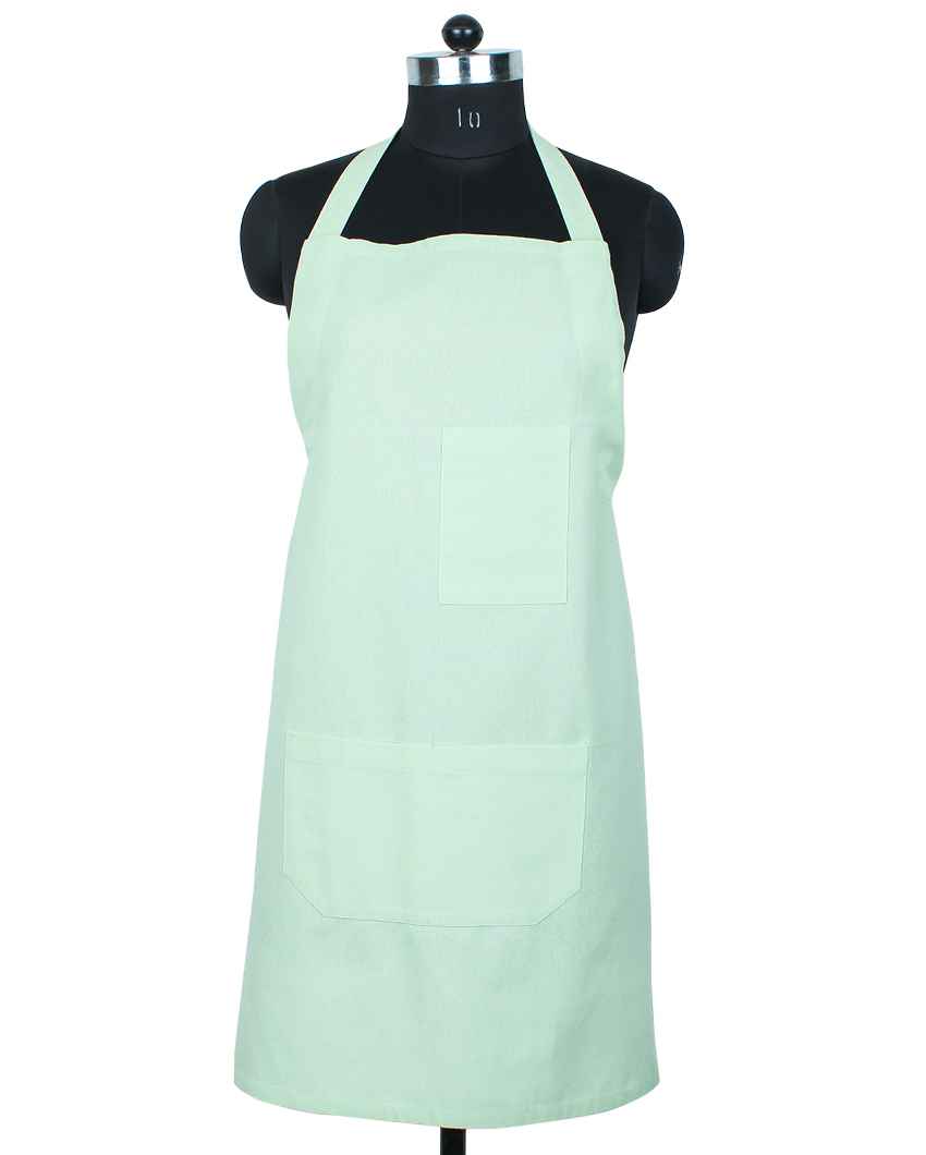 Classic Chef Green Cotton Apron | 23 x 32 inches