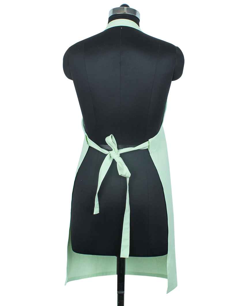 Classic Chef Green Cotton Apron | 23 x 32 inches